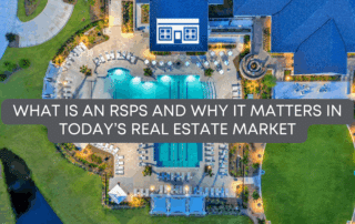 Aerial image of luxury resort-style pool and clubhouse highlighting second-home amenities in a thriving real estate market